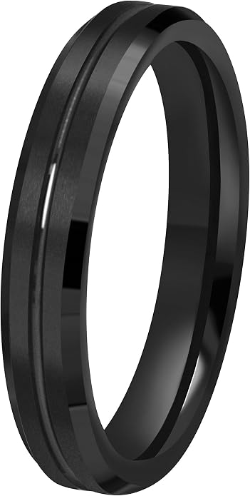 CROWNAL 10mm 8mm 6mm Tungsten Wedding Band Ring Engraved I Love You Men Women Polished Groove Matte Finish Beveled Edges Size 5 To 17