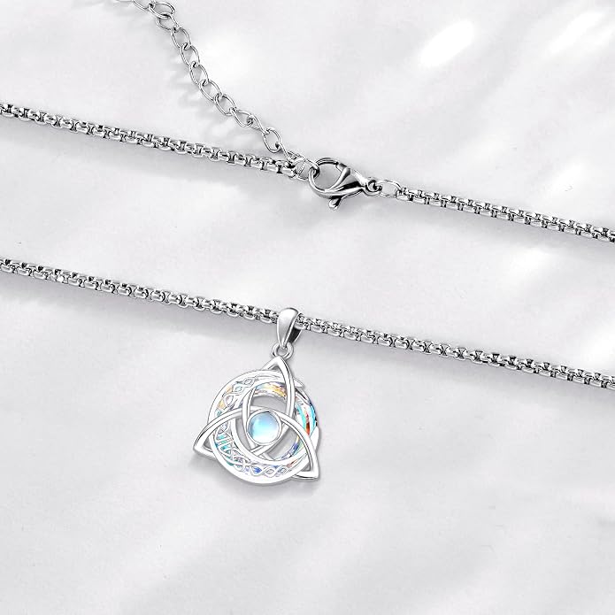 Pentagram/Celtic Knot/Witches Knot/Santa Muerte/Triple Moon Goddess/Baphomet/Hecate Necklace Sterling Silver Magic Wiccan Amulet Pagan Jewelry for Women Men