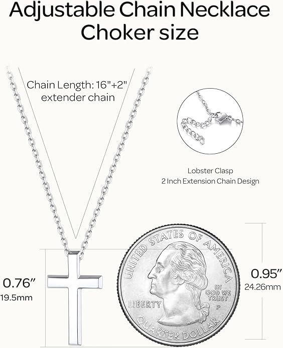 ChicSilver 925 Sterling Silver Cross/Heart/Butterfly/Star/Moon Necklace for Women, Hypoallergenic Dainty Small Silver Pendant Necklaces (with Gift Box)