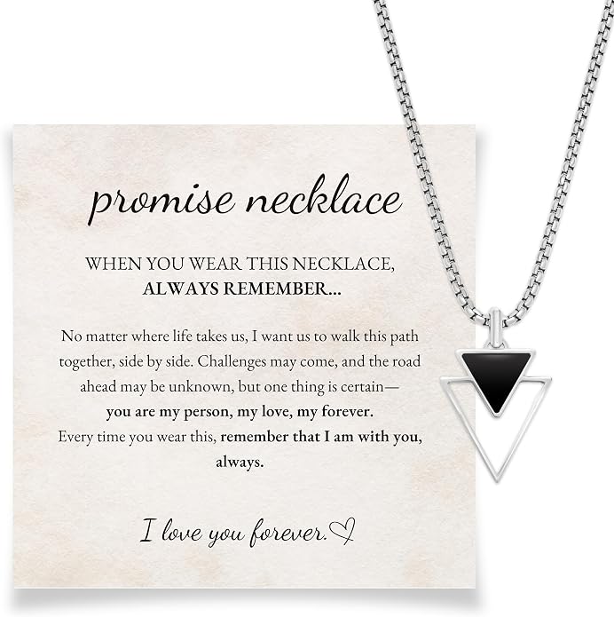 Galis Mens Necklace - Premium Stainless Steel Silver Chain Necklace, Non Tarnish, Chains, Triangle, Cross, Black Enamel, Compass Pendant, Stylish Jewelry - Gift for Him 24"