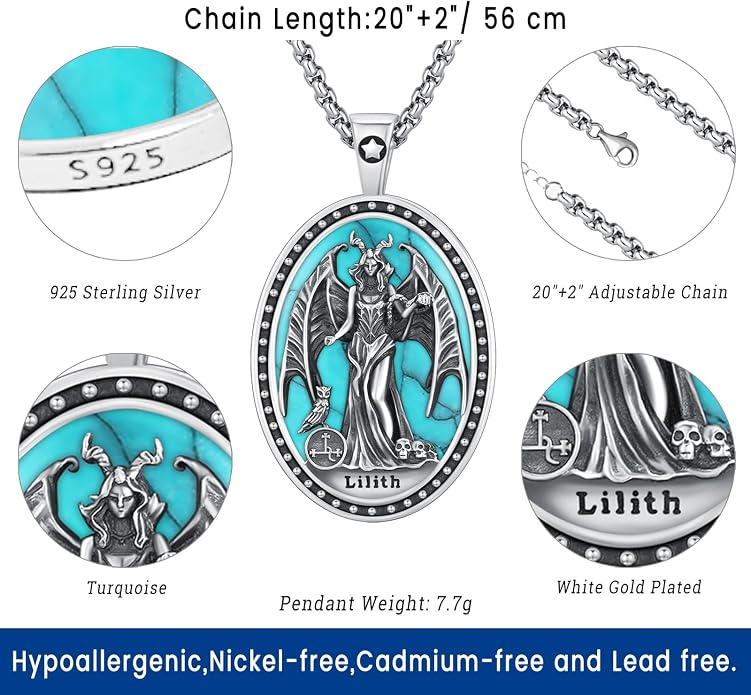 Witchy Jewelry for Women Men Nudo De Bruja Plata 925 Original Witches Knot Necklace Tetragrammaton Hecate Necklace Lilith Necklace Pentagram Necklace Cat Necklace Triple Moon Goddess Pendant Necklace