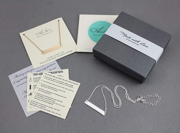 Personalized Engraved Coordinate Vertical Bar Stainless Steel Necklace Engraved Message Baby Name Pendant Keepsake Necklace Memorial Mother Gift