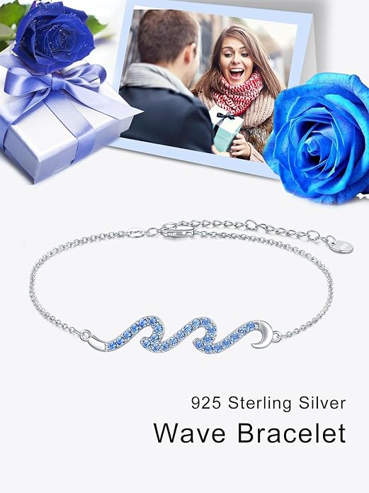 Ankle/Bracelet for Women Sterling Silver Sea Turtle/Butterfly/Mustard Seed/Sister/Sunflower/Elephant Gifts for Birthday Summer Beach Jewelry for Mom Wife Daughter Friend