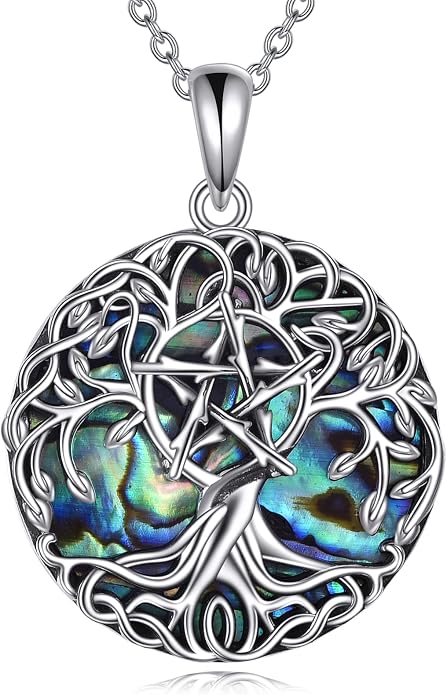 YFN Tree of Life Necklace Sterling Silver Celtic Knot Tree Pendant Jewelry Gifts for Women Men