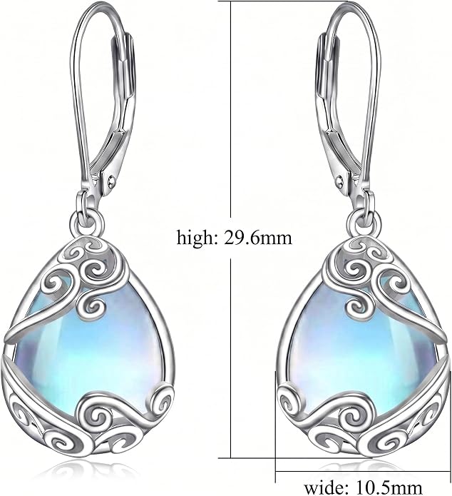 Teardrop Tree of Life/Filigree Earrings for Women Dangle Leverback Earrings Jewelry Gift Anniversary For Her