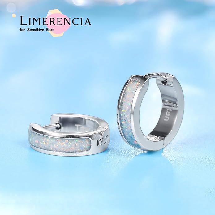Limerencia G23 Pure Titanium Hypoallergenic Chunky Wide Hoop Earrings |Cubic Zirconia Earrings | for Women Pave 5A grade CZ Sparkly for Sensitive Ears