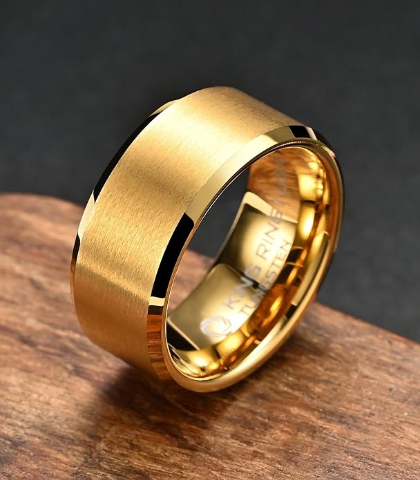 King Ring Tungsten 4/6/8/10mm Rings – Super Polished Matt Finish Tungsten Rings – Designed in USA