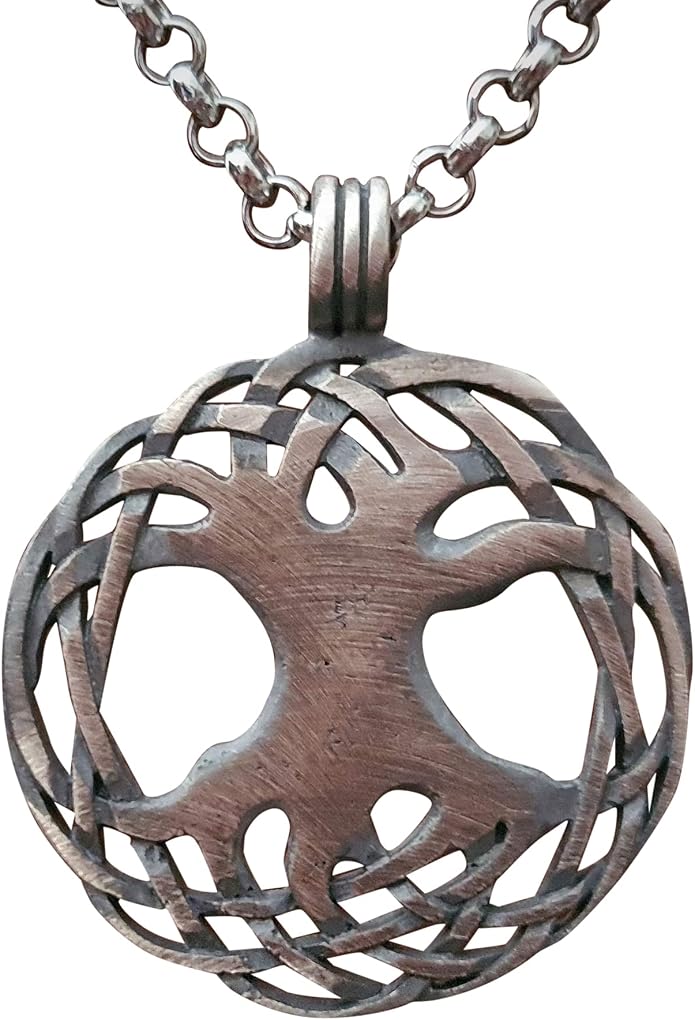 Baldur Jewelry - Handcrafted Yggdrasil Viking Norse World Tree of Life Pendant Necklace Amulet Jewelry | 925 Sterling-Silver Tree of Life Necklace | Viking Gifts |Jewelry for Men Women