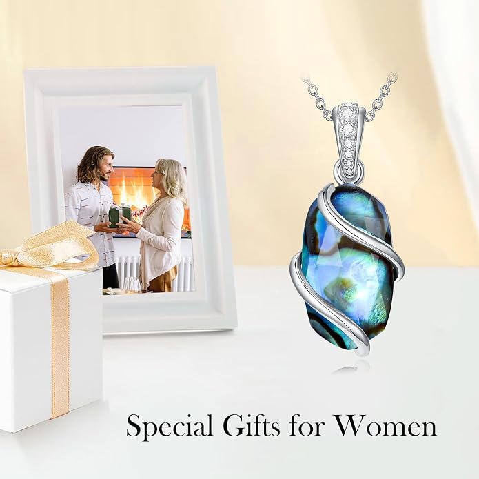 HPQQ Necklace for Women 925 Sterling Silver Dainty Gemstone Pendant Fine Jewelry Birthday Mothers Day Gifts for Mom Wife Her