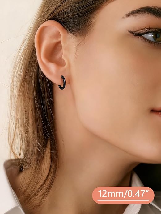 FaithHeart 925 Sterling Silver Post Huggie Hoop Earrings for Women, Silver Small Hoop Earring, Hypoallergenic Cartilage Earrings for Women