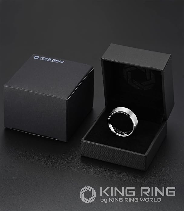 King Ring Tungsten 4/6/8mm Rings – Super Polished Wedding Bands – Designed in USA