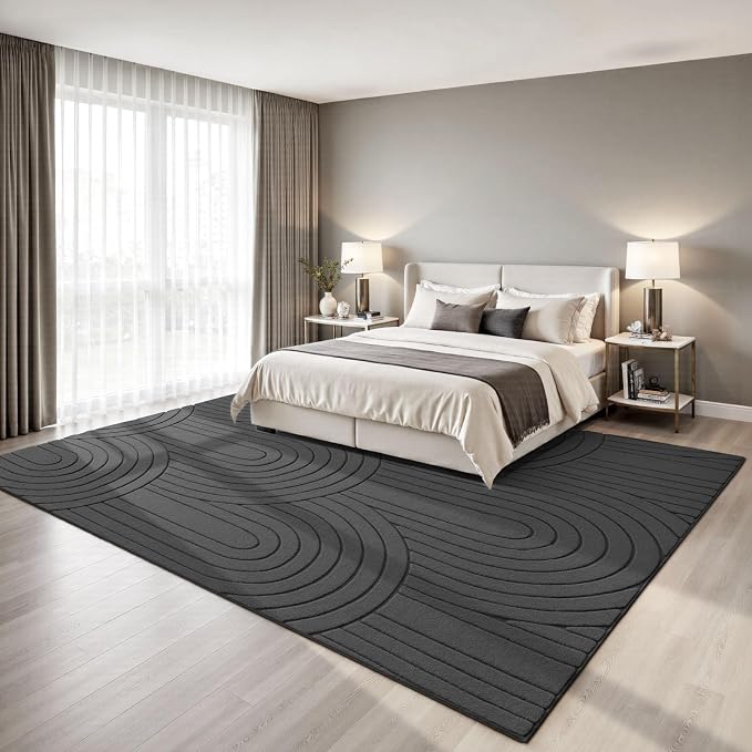 Sour Lemon Area Rugs 9x12 Living Room, Washable Rug Modern Soft Large Area Rug for Bedroom, 3D with Soft High-Low Pile Non-Slip Carpet Mat for Kids Room Dining Room Kitchen Office