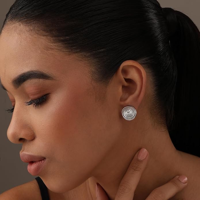 LeCalla 925 Sterling Silver Small Medium Clip On Earrings Non-Pierced Clip-On Stud Earring for Teen Women