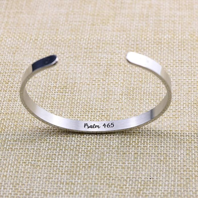 Memgift 𝐂𝐡𝐫𝐢𝐬𝐭𝐢𝐚𝐧 𝐁𝐫𝐚𝐜𝐞𝐥𝐞𝐭𝐬 for 𝐖𝐨𝐦𝐞𝐧 Inspirational Gifts Bible Verse Religious Faith Jewelry Cuff Bracelet Mothers Day Christmas Birthday Jewelry for Her Mother Daughter