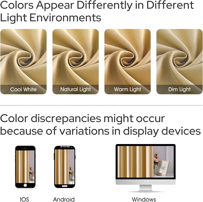 HOMEIDEAS 2 Panels Gold Faux Silk Blackout Luxury Curtains, 52 X 96 Inch Room Darkening Satin Thermal Insulated Vintage Christmas Window Drapes for Bedroom Decor