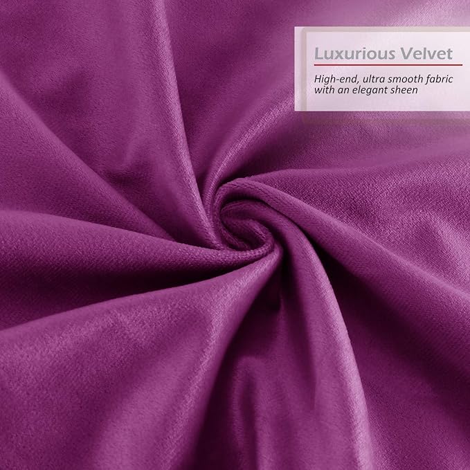 Nestl Throw Pillow Covers, Cozy Velvet Decorative Pillow Covers 12 x 20 Inches, Soft Solid Couch Pillow Covers for Sofa, Bed and Car, Set of 2 - Orchid Purple
