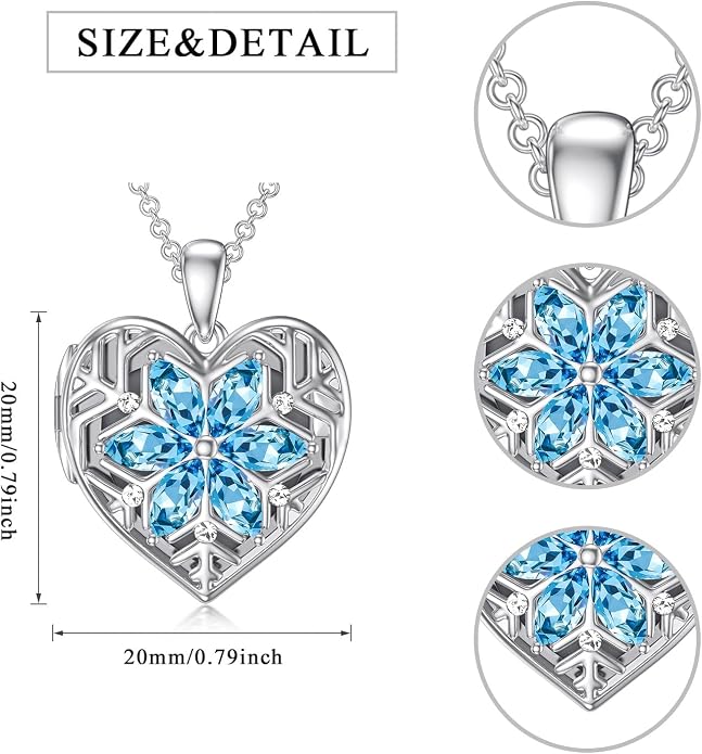 Dorunmo Personalized Locket Necklace 925 Sterling Silver that Holds Pictures Butterfly Birthstone Photo Heart Locket Custom Jewelry Congratulations New Beginnings New Job Gifts for Women