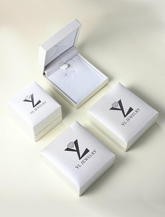 YL Initial Necklace 925 Sterling Silver Heart Letter Pendant A-Z Alphabet Cubic Zirconia Jewelry for Women
