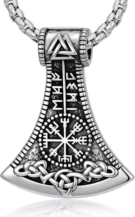 Norse Viking Thor Hammer Necklace 925 Sterling Silver Nordic Mjolnir Necklace Viking Talisman Jewelry Gift for Men