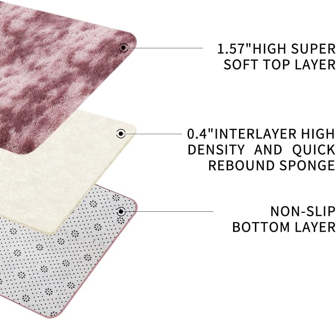Sour Lemon Area Rugs 9x12 Living Room Bedroom, Large Fluffy Shag Rug | Shaggy Carpet, Soft Plush Furry Bedside Rugs, Anti Slip, Washable Area Modern Rugs Floor Mat for Kids Girls Boys Living Room