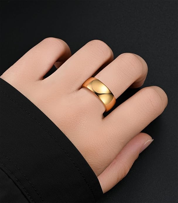 King Ring Tungsten 4/6/8mm Rings – Super Polished Wedding Bands – Designed in USA