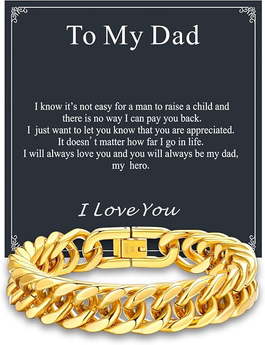 Supcare Unique Anniversary Birthday Valentines Fathers Day Stainless Steel Cuban Link Bracelets for Men Him, To My Man Dad Husband Love Always Remember Wrist Chain Bracelet Jewelry Gifts