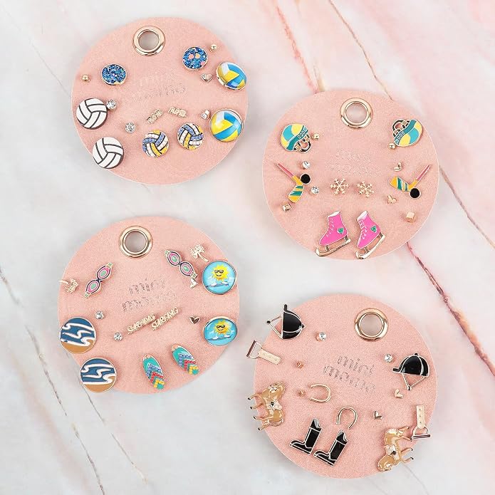Sports Earring Set for Women Multi Pairs Assorted Multipack - Stud Earrings Jewelry Gift for Sports Mom Football, Baseball, Basketball, Soccer Team