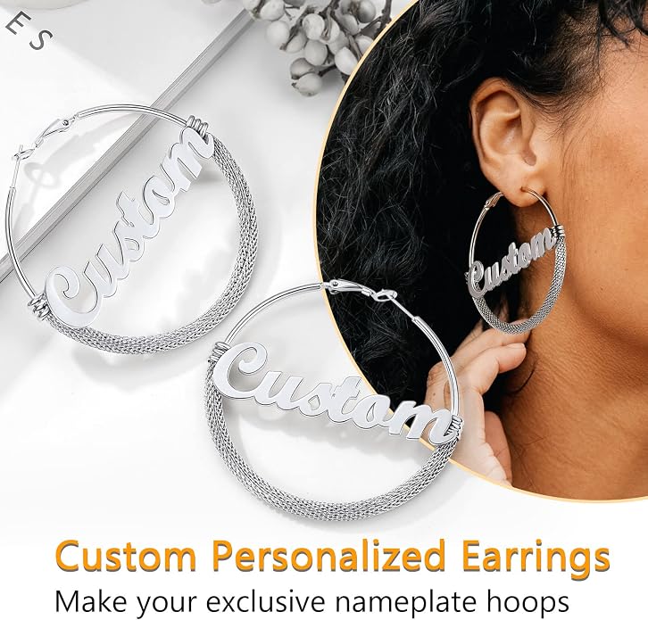 PROSTEEL 30/40/60/80/100mm Chunky Hoop Earrings For Women Gold Plated/Black Stainless Steel Hoops Earrings Statement Jewelry