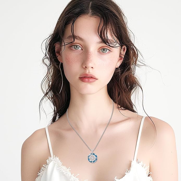 Thors Hammer Necklace/Viking Tree of Life/Valknut/Vegvisir/Triskelion/Sword/Spear Point Arrowhead/Urn Necklace for Ashes/Compass Necklace 925 Sterling Silver Amulet Jewelry for Men Women