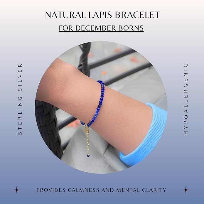Faceted Bracelet for Women, Certified 925 Sterling Silver with 18K Gold Vermeil Healing Crystal Bracelets for Women - Crystals and Healing Stone Bracelet Women Jewelry for Gift
