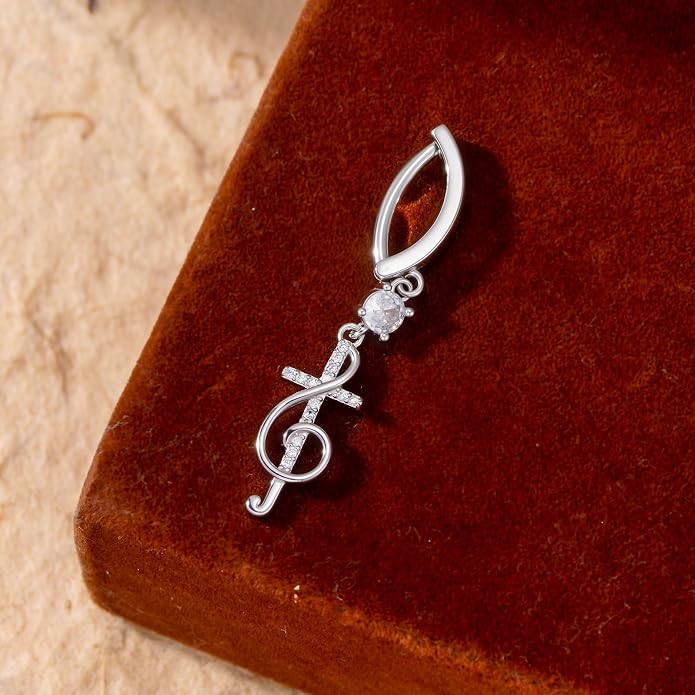 Butterfly Cross Shark Belly Button Ring 925 Sterling Silver Clicker Belly Rings Dangle Navel Ring Hypoallergenic Navel Piercing Belly Piercing Jewelry Gifts for Women