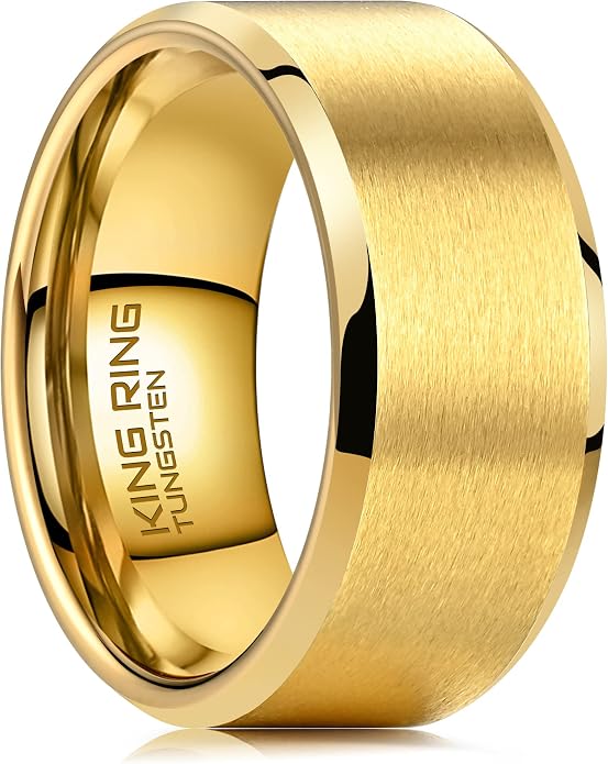 King Ring Tungsten 4/6/8/10mm Rings – Super Polished Matt Finish Tungsten Rings – Designed in USA