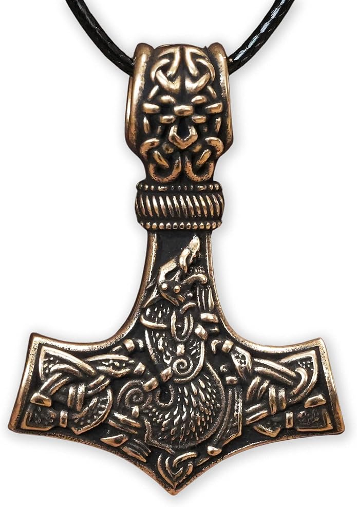 Baldur Jewelry - Thors Hammer Necklace Pendant Mjölnir - Viking Norse Thor Hammer Pendant Viking Jewelry - Thor Necklace - Thor Gifts for Men - Viking Necklace for Men