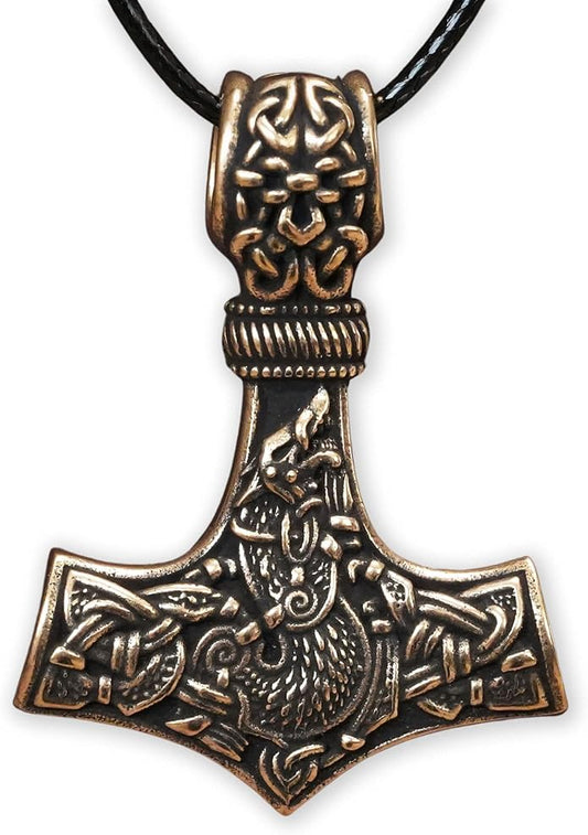 Baldur Jewelry - Thors Hammer Necklace Pendant Mjölnir - Viking Norse Thor Hammer Pendant Viking Jewelry - Thor Necklace - Thor Gifts for Men - Viking Necklace for Men