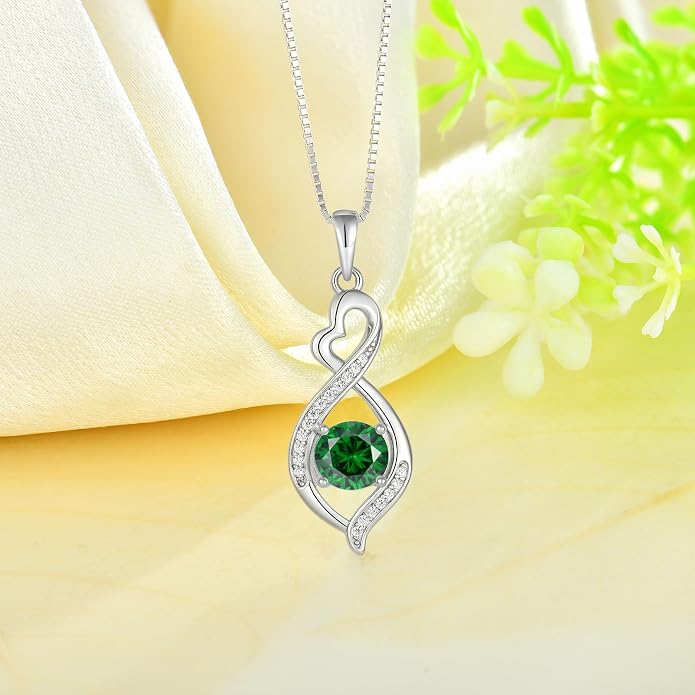 Infinity Necklace 925 Sterling Silver Necklace For Women Jewelry Valentines Day Christmas