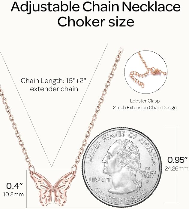 ChicSilver 925 Sterling Silver Cross/Heart/Butterfly/Star/Moon Necklace for Women, Hypoallergenic Dainty Small Silver Pendant Necklaces (with Gift Box)