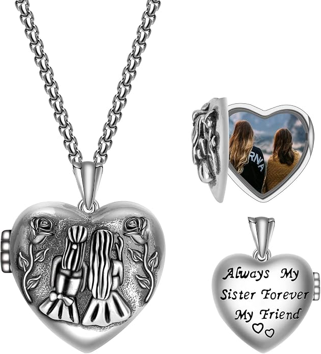 925 Sterling Silver Necklace for Men Women, Birthday Keepsake Jewelry Gifts for Mom Dad Friend
