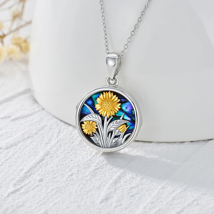 Dorunmo Personalized Locket Necklace 925 Sterling Silver that Holds Pictures Butterfly Birthstone Photo Heart Locket Custom Jewelry Congratulations New Beginnings New Job Gifts for Women
