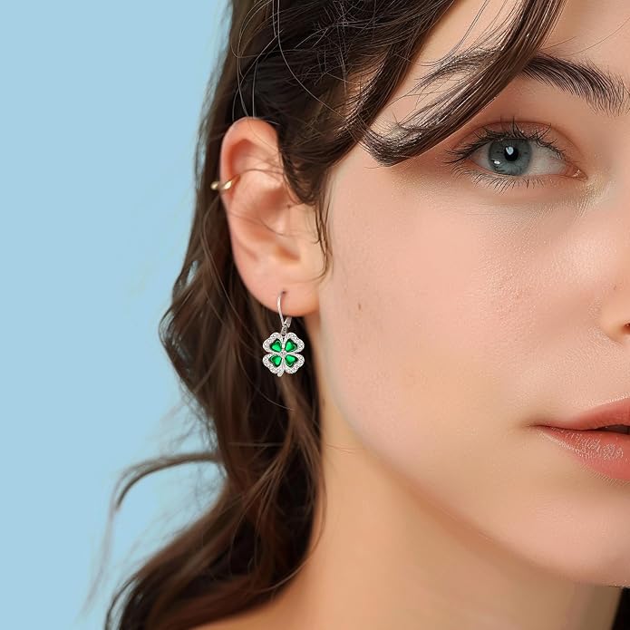 Tree of Life/Cat/Turtle/Butterfly/Flower/Celtic/Turquoise/Moonstone Dangle Earrings for Women Sterling Silver Cute Animals Drop Earrings Jewelry Gifts