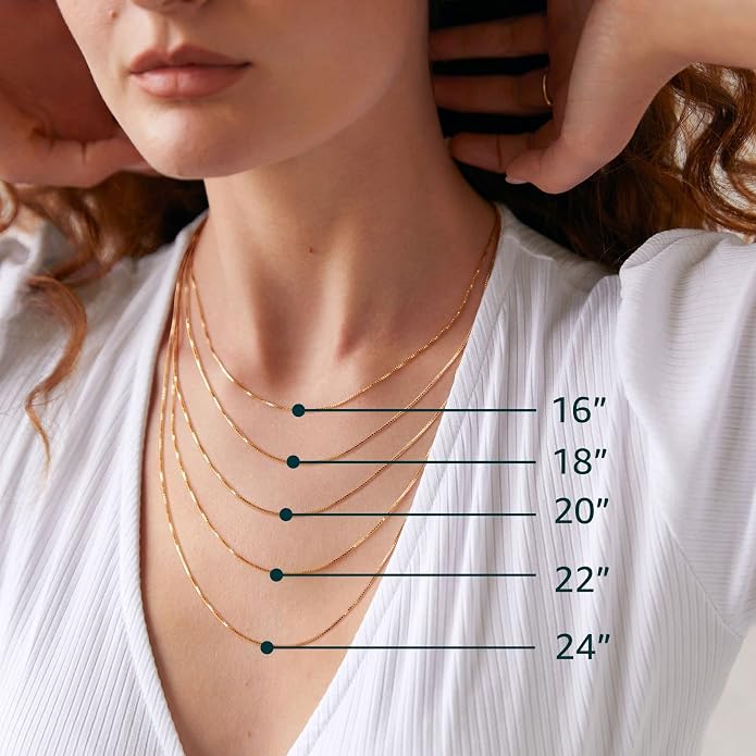 PAVOI 22K Gold Plated Chain Necklace For Women | Italian Solid 925 Sterling Silver Necklace for Men | Cuban Link, Rope, Snake & Rope Diamond-Cut Herringbone | Trendy Unisex Jewelry