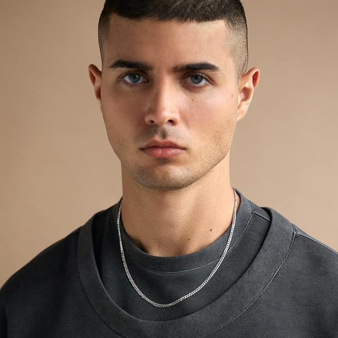 PAVOI 22K Gold Plated Chain Necklace For Women | Italian Solid 925 Sterling Silver Necklace for Men | Cuban Link, Rope, Snake & Rope Diamond-Cut Herringbone | Trendy Unisex Jewelry