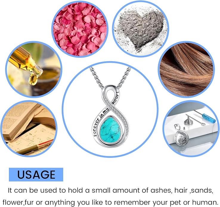 Turquoise Jewelry for Women Men 925 Sterling Silver Pendant Urn Necklaces for Ashes Picture Locket Necklace Thor Hammer Yggdrasil Virgen De Guadalupe St Michael Christopher Judas Witches Knot Necklace