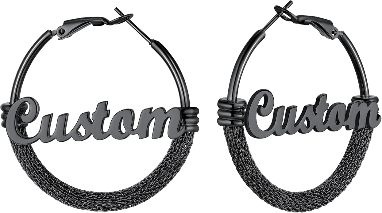 PROSTEEL 30/40/60/80/100mm Chunky Hoop Earrings For Women Gold Plated/Black Stainless Steel Hoops Earrings Statement Jewelry