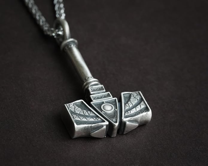 Baldur Jewelry - Thors Hammer Necklace Pendant Mjölnir - Viking Norse Thor Hammer Pendant Viking Jewelry - Thor Necklace - Thor Gifts for Men - Viking Necklace for Men