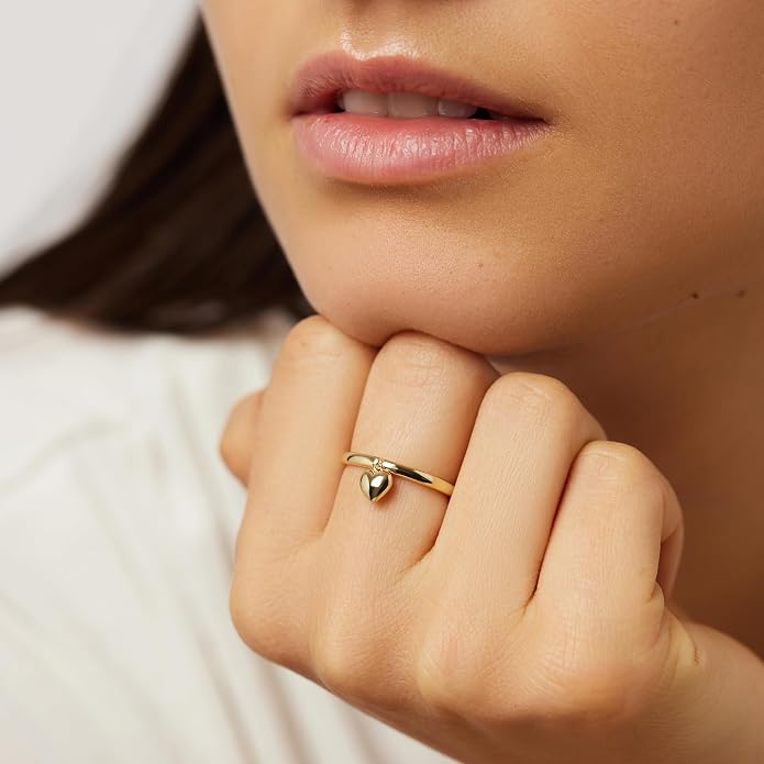 Ana Luisa Gold Rings for Women - 14K Gold Plated Rings for Women Non Tarnish - Trendy Stacking Ring for Daily Wear - Twisted, Heart, Eternity Ring Styles - Hypoallergenic & Water-Resistant Jewelry