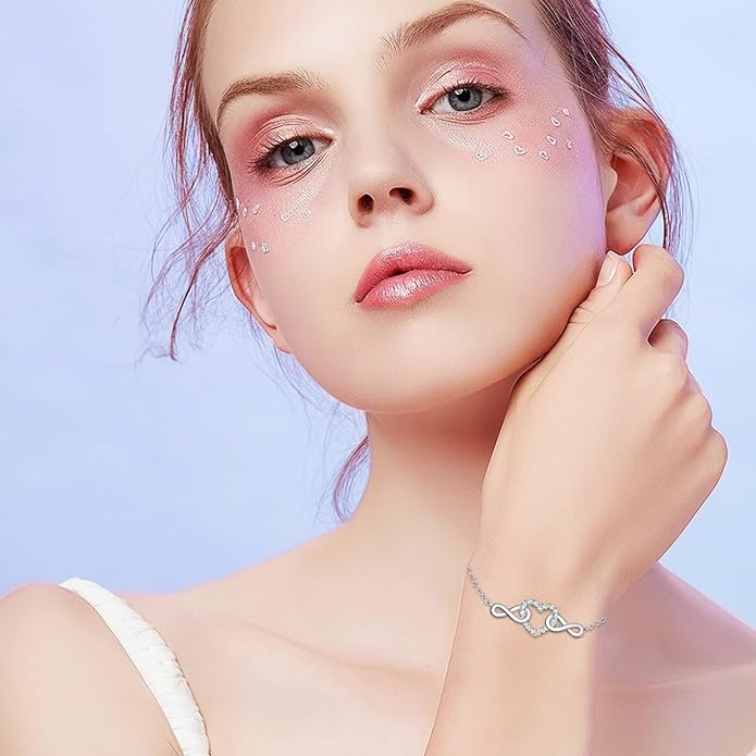 Dragonfly/Evil Eye/Hamsa Evil Eye/Lotus/Mushroom Anklet Bracelets for Women Sterling Silver Adjustable Double Layered Bracelet Anklet Mother's Day Jewelry Gifts Beach Jewelry