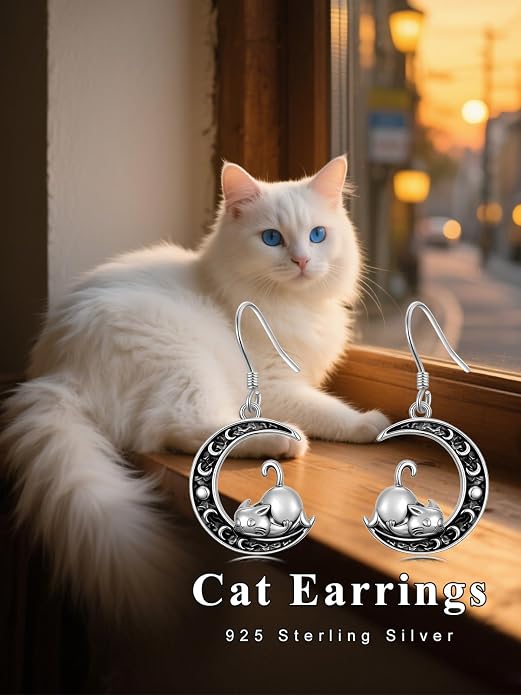 Animal/Leaf/Gothic Dangle Earrings 925 Sterling Silver Animal/Leaf/Gothic Dangle Drop Earrings Easter/Halloween/Christmas Jewelry Gifts for Women Her