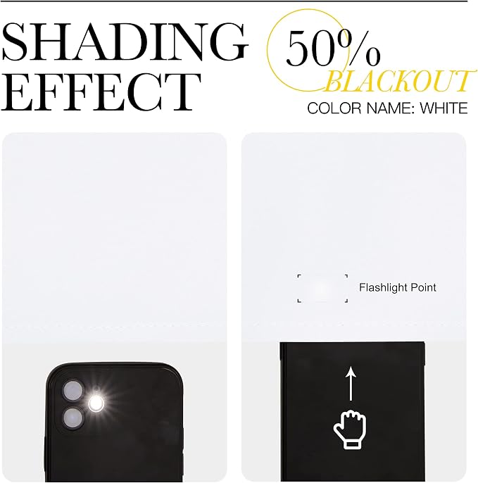 NICETOWN White Window Curtain Panels - 50% Light Blocking Curtains for Bedroom & Dining Room Window (Set of 2, 42 inches x 63 inches)