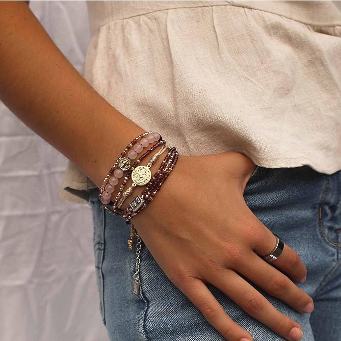 My Saint My Hero Benedictine Blessing Bracelets – Handwoven Spiritual Protection with Medals Hand-Cast In Italy at Sacred Site