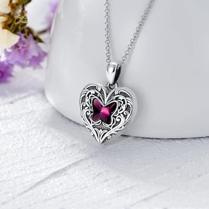 SOULMEET Personalized Silver Locket Necklace That Holds Pictures Photo Keep Someone Near to You, Memorial Custom Lockets Necklaces Letters Engraving for His Her